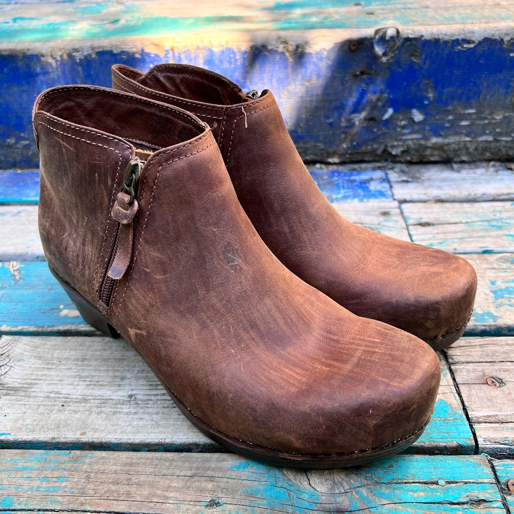 Dansko Brown Leather Ankle Boots